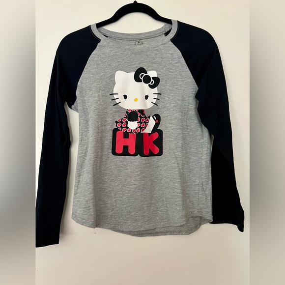 Hello Kitty Other - Hello Kitty Gray and Black Raglan Baseball Shirt